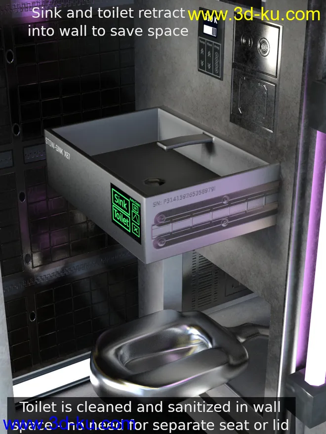 Compact Cyberpunk Apartment模型的图片6