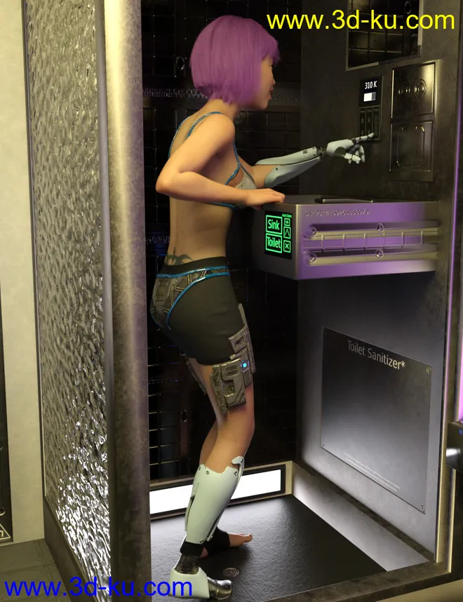 Compact Cyberpunk Apartment模型的图片10