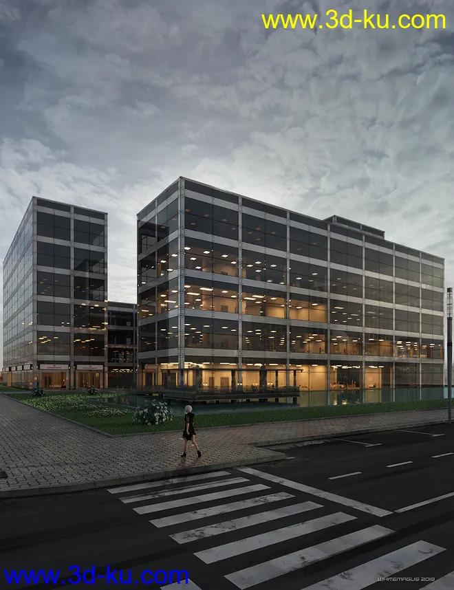 Contemporary Office Building Revitalized模型的图片2