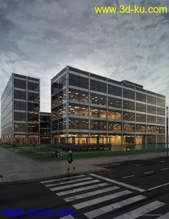 3D打印模型Contemporary Office Building Revitalized的图片