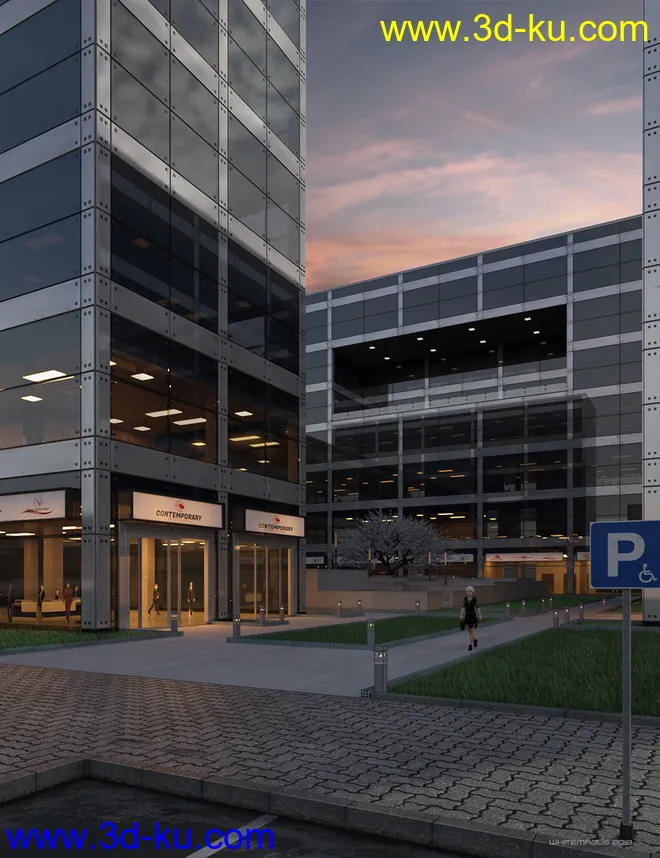 Contemporary Office Building Revitalized模型的图片3