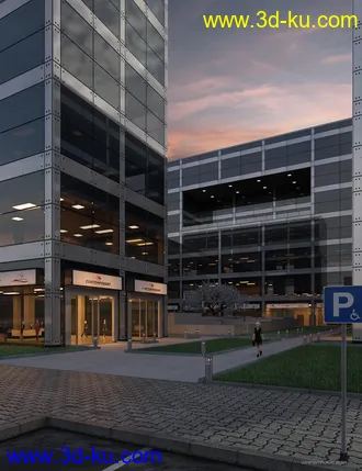 3D打印模型Contemporary Office Building Revitalized的图片