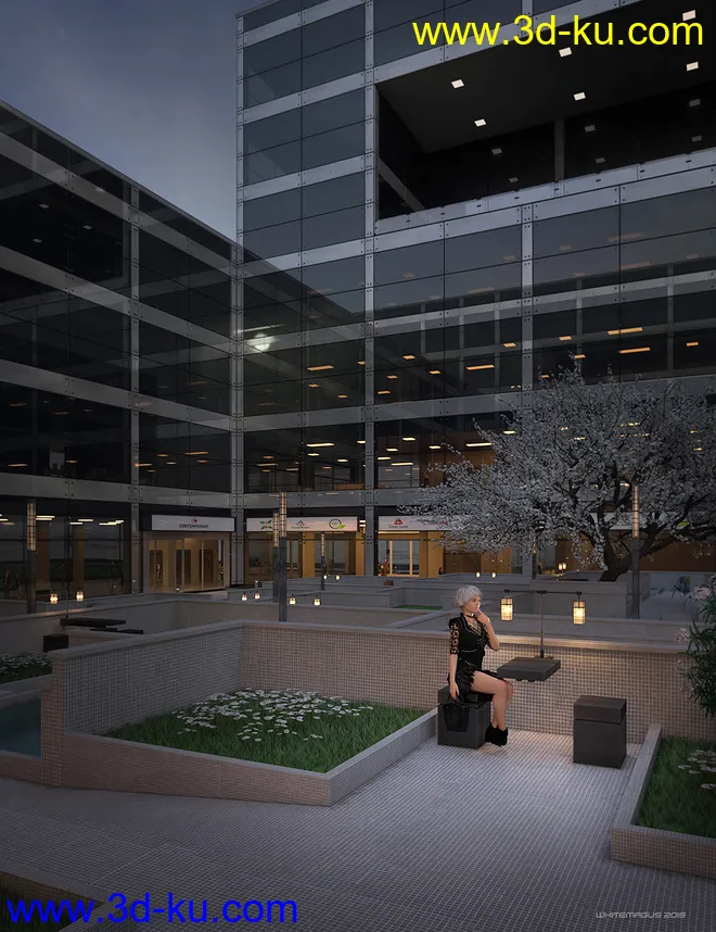 Contemporary Office Building Revitalized模型的图片5