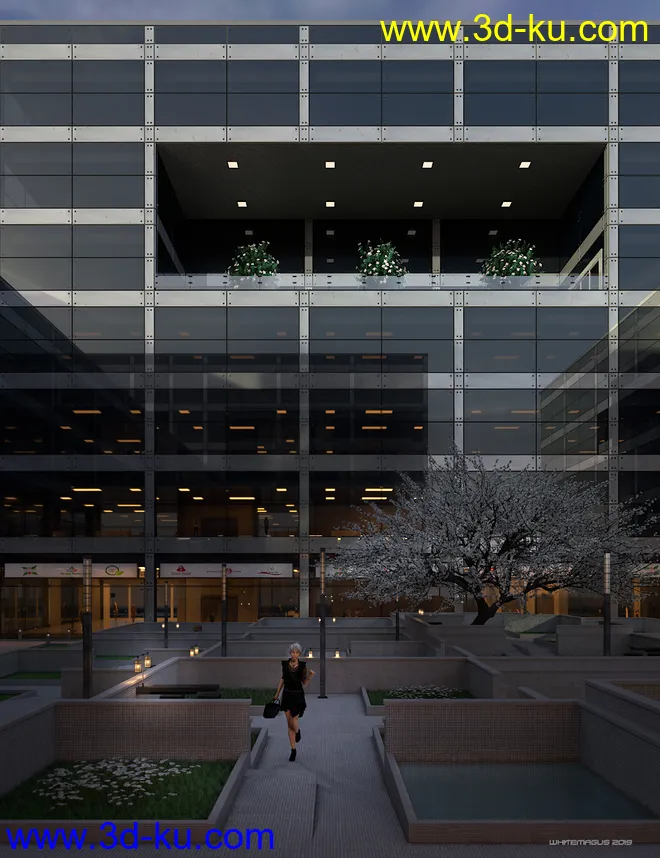 Contemporary Office Building Revitalized模型的图片6