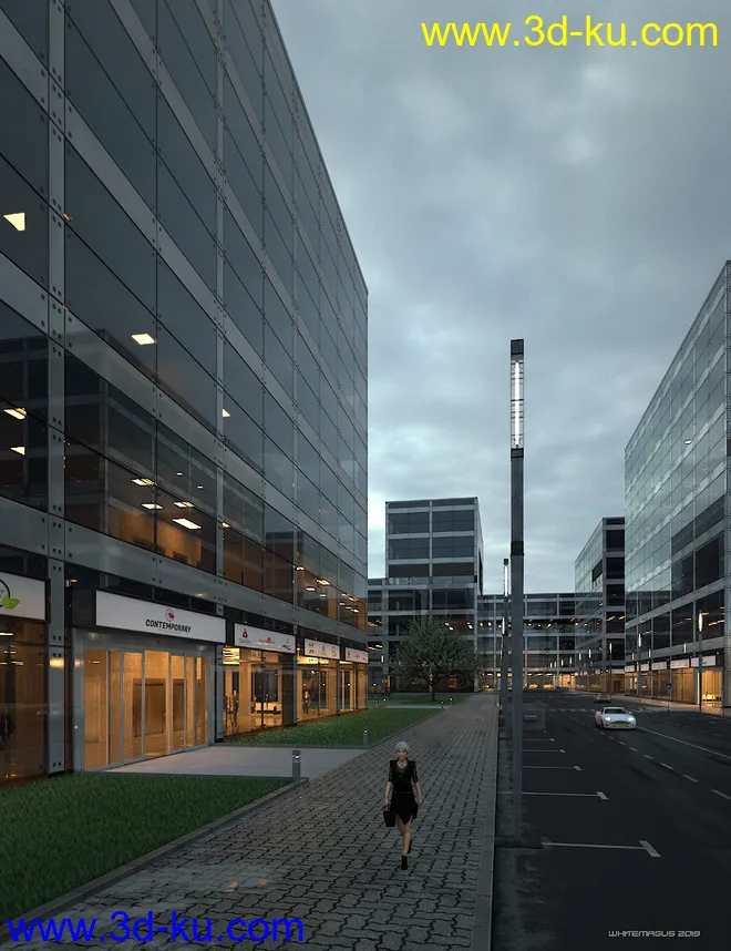 Contemporary Office Building Revitalized模型的图片8