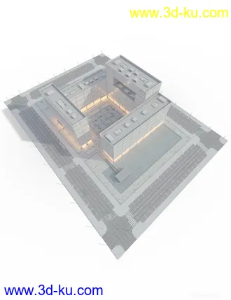 3D打印模型Contemporary Office Building Revitalized的图片