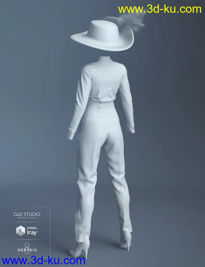 Corsair Fashion for Genesis 8 Female(s)模型的图片7