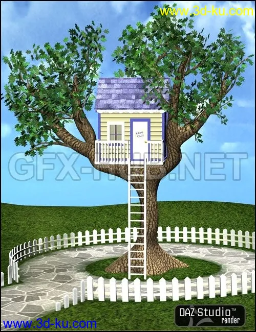 Cottage Tree House模型的图片1