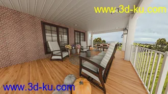 3D打印模型Cozy Porch的图片