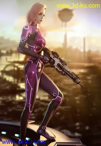 3D打印模型CR Sci-fi Suit for Genesis 8 Females的图片