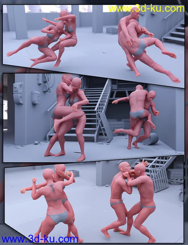 CS01 - Fighting Poses for Genesis 8模型的图片1