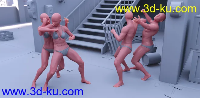 CS01 - Fighting Poses for Genesis 8模型的图片2