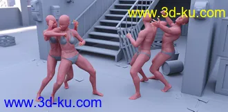 3D打印模型CS01 - Fighting Poses for Genesis 8的图片