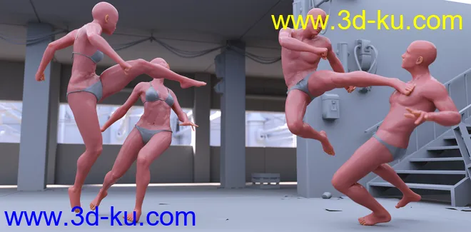 CS01 - Fighting Poses for Genesis 8模型的图片4