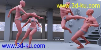 3D打印模型CS01 - Fighting Poses for Genesis 8的图片
