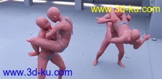3D打印模型CS01 - Fighting Poses for Genesis 8的图片