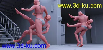3D打印模型CS01 - Fighting Poses for Genesis 8的图片