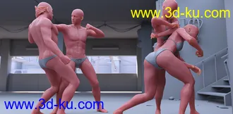 3D打印模型CS01 - Fighting Poses for Genesis 8的图片