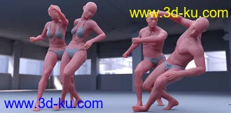 3D打印模型CS01 - Fighting Poses for Genesis 8的图片