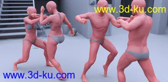 3D打印模型CS01 - Fighting Poses for Genesis 8的图片