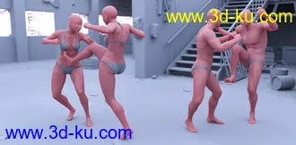 3D打印模型CS01 - Fighting Poses for Genesis 8的图片