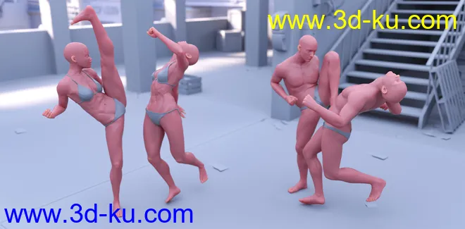 CS01 - Fighting Poses for Genesis 8模型的图片16