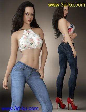 3D打印模型Cute Casual Outfit for Genesis 8 Females的图片