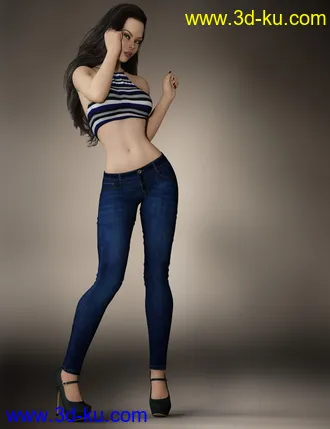 3D打印模型Cute Casual Outfit for Genesis 8 Females的图片