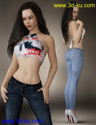 3D打印模型Cute Casual Outfit for Genesis 8 Females的图片