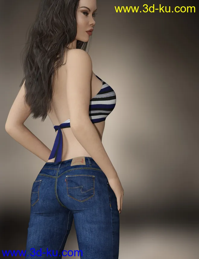 Cute Casual Outfit for Genesis 8 Females模型的图片7