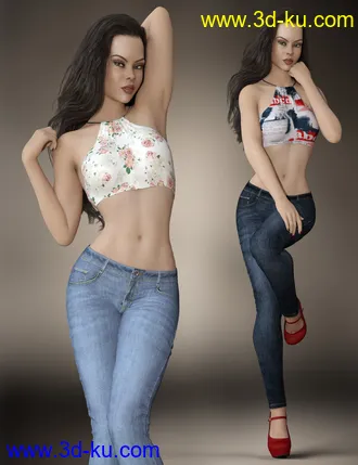 3D打印模型Cute Casual Outfit for Genesis 8 Females的图片