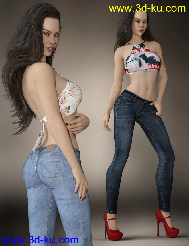 Cute Casual Outfit for Genesis 8 Females模型的图片12