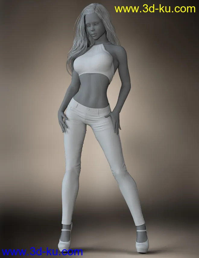 Cute Casual Outfit for Genesis 8 Females模型的图片14