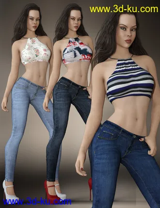 3D打印模型Cute Casual Outfit for Genesis 8 Females的图片