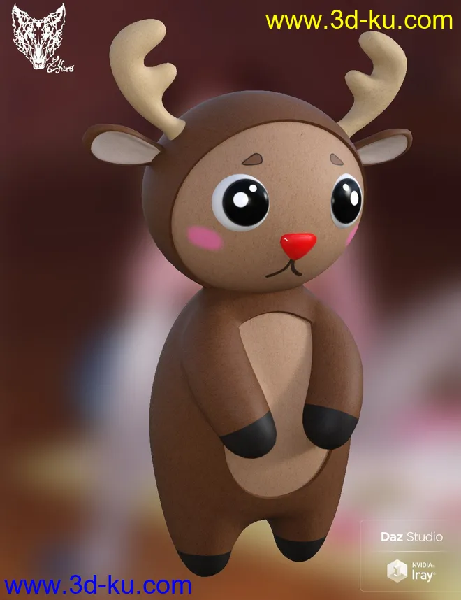 Cute Christmas Reindeer模型的图片1