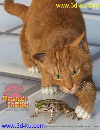 3D打印模型CWRW Orange Tabby for the HW House Cat的图片