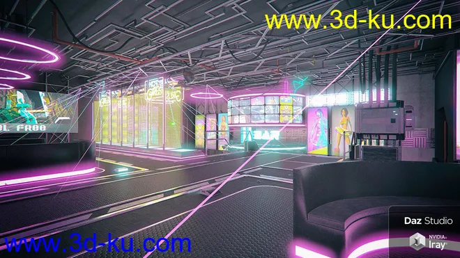 Cyberpunk Night Club模型的图片2