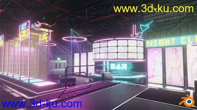 Cyberpunk Night Club模型的图片9