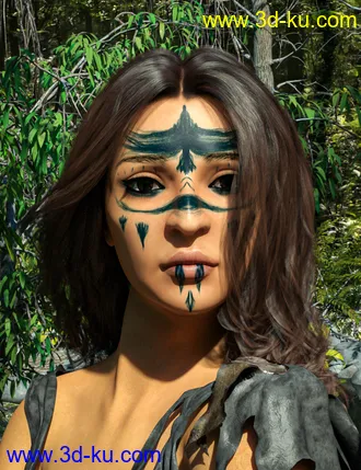 3D打印模型D.E.M. Painted Tribal Makeup for Genesis 8 Female的图片