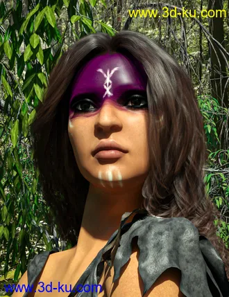 3D打印模型D.E.M. Painted Tribal Makeup for Genesis 8 Female的图片