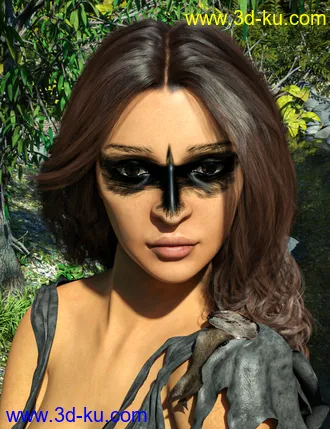 3D打印模型D.E.M. Painted Tribal Makeup for Genesis 8 Female的图片