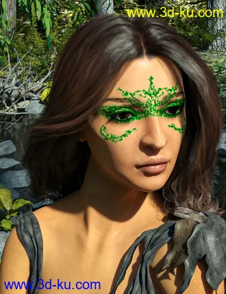 3D打印模型D.E.M. Painted Tribal Makeup for Genesis 8 Female的图片