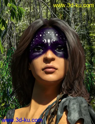 3D打印模型D.E.M. Painted Tribal Makeup for Genesis 8 Female的图片