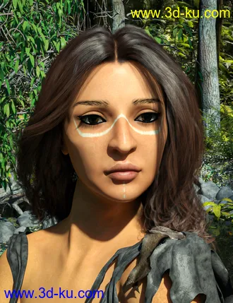 3D打印模型D.E.M. Painted Tribal Makeup for Genesis 8 Female的图片