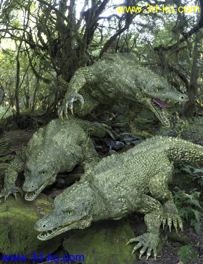 DA Crocobeast HD for Daz Dragon 3模型的图片1