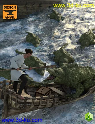 3D打印模型DA Crocobeast HD for Daz Dragon 3的图片