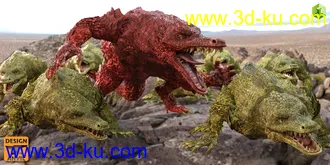 3D打印模型DA Crocobeast HD for Daz Dragon 3的图片
