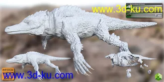 3D打印模型DA Crocobeast HD for Daz Dragon 3的图片