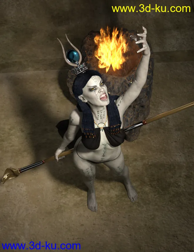 Dark Pharaoh Poses for Genesis 8 Female模型的图片2