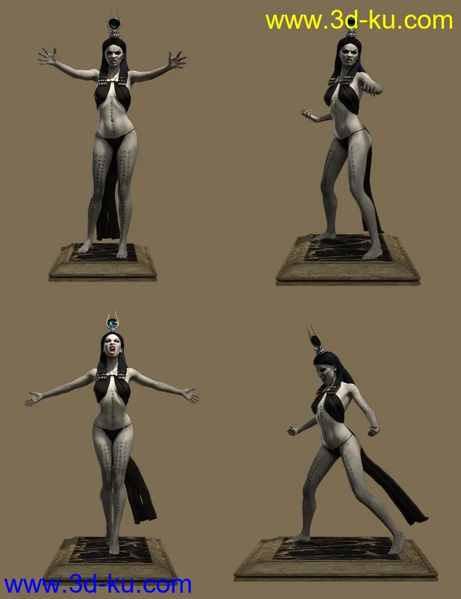 Dark Pharaoh Poses for Genesis 8 Female模型的图片4
